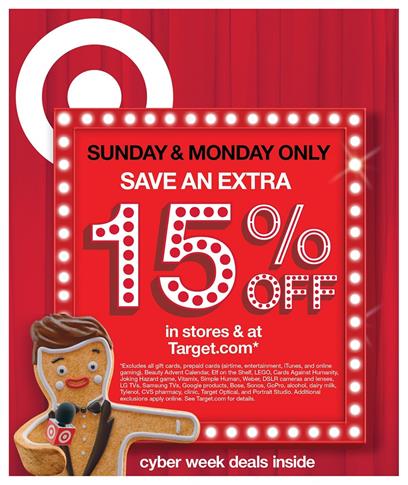 Target Ad Cyber Week Deals Nov 27 - Dec 3 2016