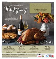 Publix Weekly Ad Thanksgiving Deals Nov 15 - 22, 2017