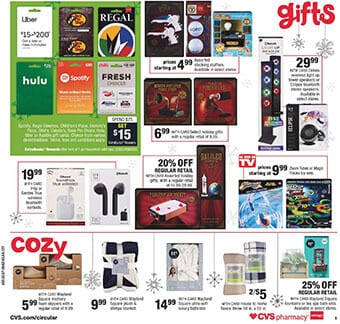 Cvs Holiday Gifts And Gift Cards Dec 1 7 2019