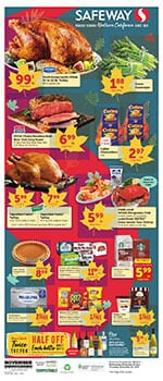 Safeway Ad Nov 20 - 28, 2019 Thanksgiving Food