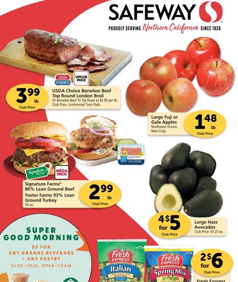 Safeway Weekly Ad Preview Sep 30 - Oct 6, 2020 