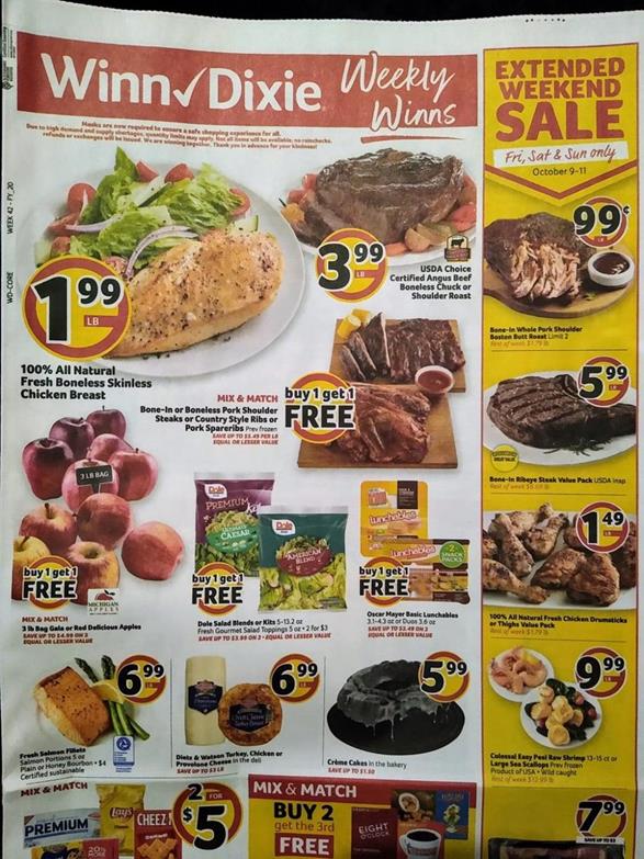 Winn Dixie Weekly Ad Preview Oct 7 13 2020