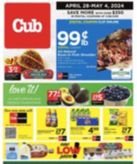 Cub Foods Weekly Ad Apr 28 May 4, 2024 page 1 thumbnail