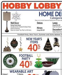 Hobby Lobby Ad Indexed Weekly December 29, 2025 - January 4, 2026
