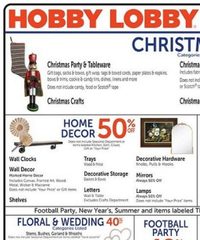 Hobby Lobby Ad Indexed Weekly December 8 - 14, 2025