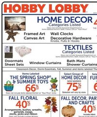 Hobby Lobby Ad Indexed Weekly July 26 - August 1, 2026