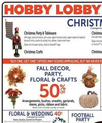 Hobby Lobby Ad Indexed Weekly November 10 - 16, 2025