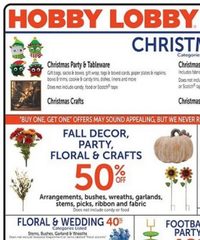 Hobby Lobby Ad Indexed Weekly October 27 - November 2, 2025