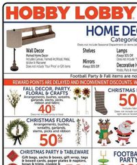 Hobby Lobby Ad Weekly September 7 - 13, 2025