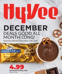 Hy-vee Ad DEALS GOOD ALL MONTH LONG! December 1 - 28, 2025