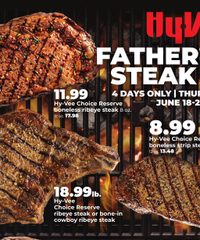 Hy-vee Ad Father's Day Steak Sale June 18 - 21, 2026
