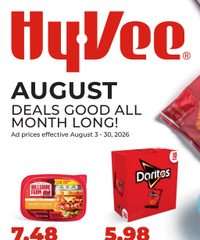 Hy-vee Ad Monthly August 3 - 30, 2026