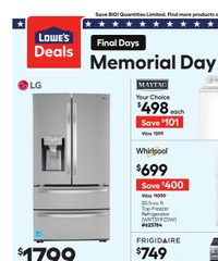 Lowe's Ad Memorial Day Deals May 29 - June 4, 2025