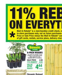Menards Ad 11% Rebate* Sale April 22 - May 3, 2026