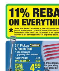 Menards Ad 11% Rebate* Sale August 27 - September 7, 2025