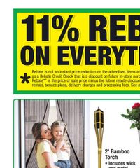 Menards Ad 11% Rebate* Sale July 1 - 12, 2026