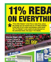 Menards Ad 11% Rebate* Sale July 16 - 27, 2025