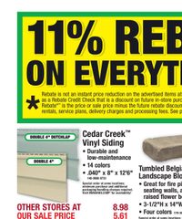 Menards Ad 11% Rebate* Sale July 8 - 19, 2026