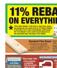 Menards Ad 11% Rebate* Sale July 9 - 20, 2025