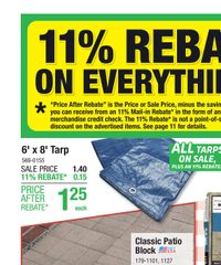 Menards Ad 11% Rebate* Sale June 18 - 29, 2025