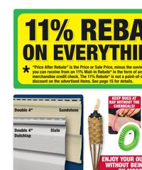 Menards Ad 11% Rebate* Sale June 25 - July 6, 2025