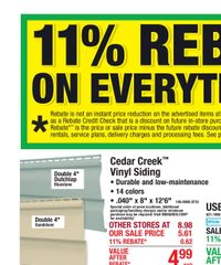 Menards Ad 11% Rebate* Sale June 3 - 14, 2026
