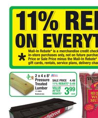 Menards Ad 11% Rebate* Sale March 18 - 29, 2026