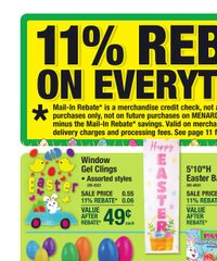 Menards Ad 11% Rebate* Sale March 25 - April 5, 2026