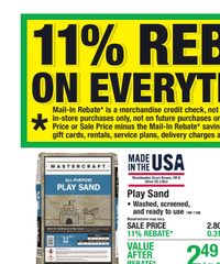 Menards Ad 11% Rebate* Sale May 13 - 25, 2026