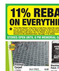 Menards Ad 11% Rebate* Sale May 21 - June 1, 2025