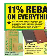 Menards Ad 11% Rebate* Sale May 7 - 18, 2025