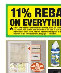 Menards Ad 11% Rebate* Sale October 8 - 19, 2025