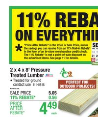 Menards Ad 11% Rebate* Sale September 17 - 28, 2025