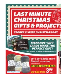 Menards Ad Last Minute Christmas Gifts & Projects Sale December 17 - 31, 2025