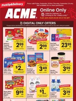 Acme Markets Bonus Online Savings September 18 - 24, 2026
