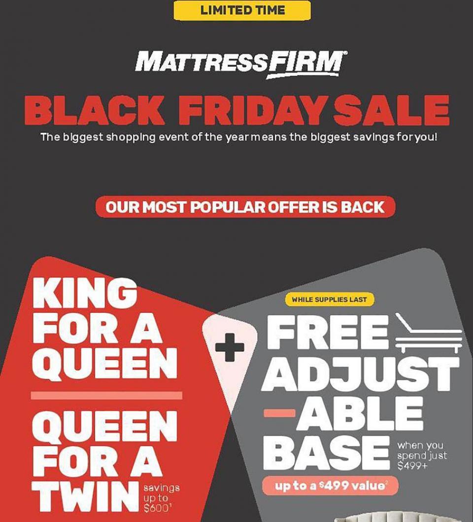 Mattress Firm black friday ad