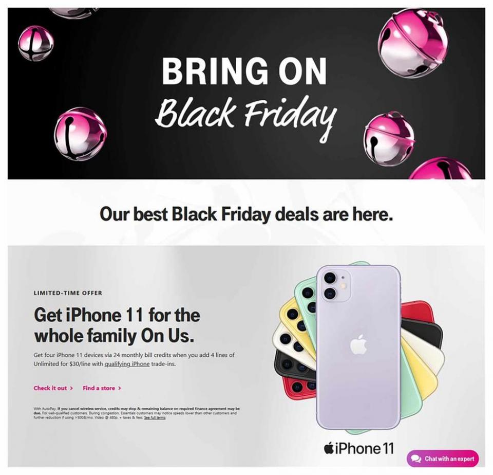 T-Mobile black friday ad