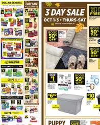 Dollar General Weekly Ad September 27 - October 3, 2026