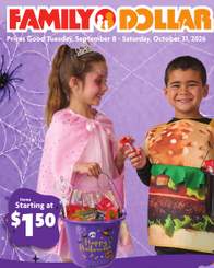 Family Dollar Halloween Book September 8 - October 31, 2026
