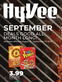 Hy-vee Ad DEALS GOOD ALL MONTH LONG August 31 - September 27, 2026