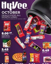 Hy-Vee OCTOBER DEALS GOOD ALL MONTH LONG September 28 - November 1, 2026