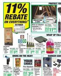 Menards 11% Rebate* Sale October 14 - 25, 2026