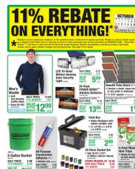 Menards 11% Rebate* Sale September 30 - October 11, 2026