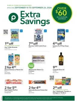 Publix Extra Savings September 10 - 23, 2026